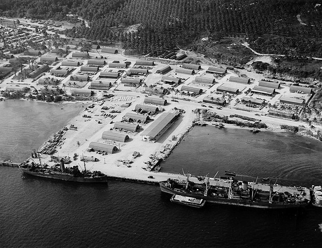 Naval Advance Base Espiritu Santo docks, now part of the City of Luganville