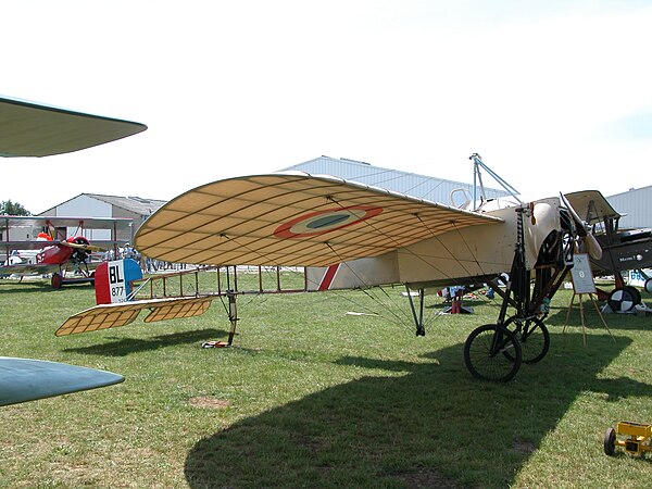 Restored Blériot XI in Aéronautique Militaire markings.