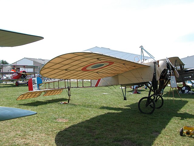 Restored Blériot XI in Aéronautique Militaire markings.