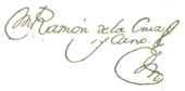 signature de Ramón de la Cruz