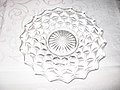 Clear Fostoria pattern plate