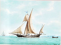 Франсуа Жозеф Фредерик Ру «Тартана» из альбома «L’Album De Marine Du Duc D’Orleans». 1827-1828