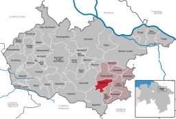 Läget för kommunen Garlstorf i Landkreis Harburg