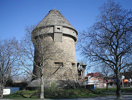 The General Wever tower, where many people sought shelter from the December 4 bombardment