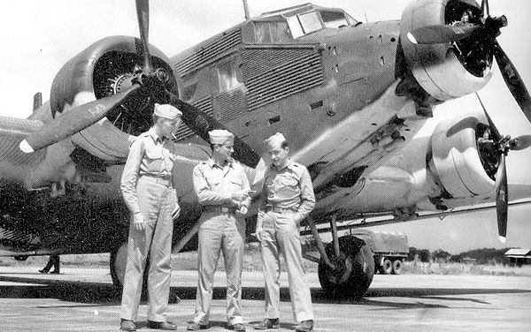 German Junkers Ju 52/3m 42-52883 at Howard Field Zone, late 1942. The aircraft was designated as a C-79 in USAAF service