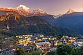 * Nomination: Ghandruk and Mountain Backdrop. uploaded By User:Mithunkunwar9 --Skrissh 03:42, 2 August 2023 (UTC) * Review The categorization should be better and the dust spots would have to be removed --Ermell 21:11, 2 August 2023 (UTC)  Comment The compo is good, I like the photo, but it seems it has been overprocessed. --Sebring12Hrs 17:09, 10 August 2023 (UTC)