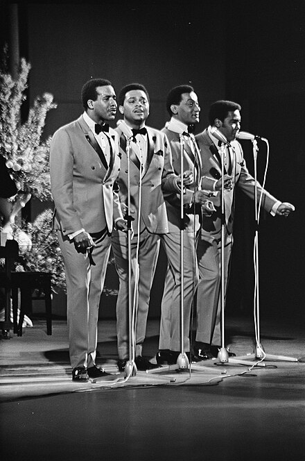 The Four Tops in 1968. (L-to-R) Levi Stubbs, Renaldo "Obie" Benson, Abdul "Duke" Fakir, and Lawrence Payton