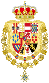 Grande Brasão Real da Espanha (1931) Versão com Velocino de Ouro e Ordens de Carlos III.