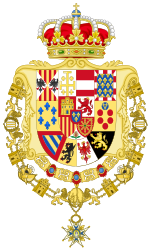 Greater Royal Coat of Arms of Spain (1931) Version with Golden Fleece and Charles III Orders.svg