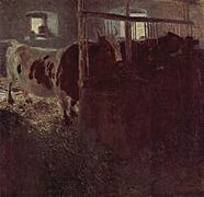 Vaches à l'étable (1900-1901).