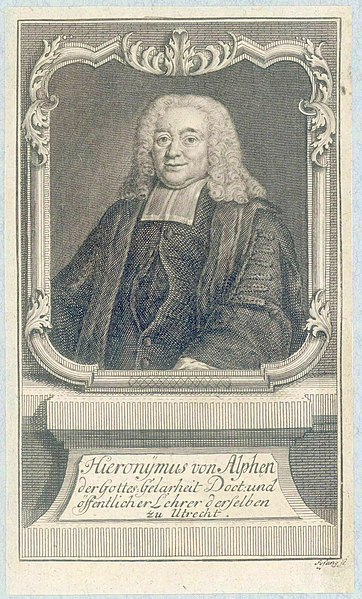 File:HUA-38778-Portret van Hieronymus van Alphen geboren 1665 hoogleraar in de theologie aan de Utrechtse Hogeschool 1715 1745 overleden 1742 Te halve lijve links in.jpg