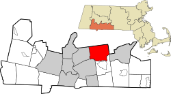 Localização no condado de Hampden em Massachusetts