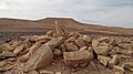 A pile of stones on Har Karkom ridge, Israel