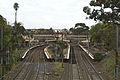 North-west bound view of all 4 Platforms viewed from Williams Road, June 2014