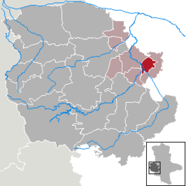 Kaart van Hedersleben