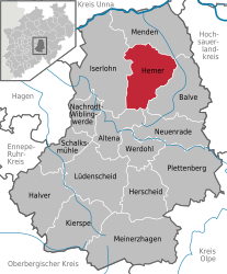 Hemer - Harta