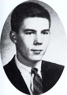 Thompson's high-school senior portrait