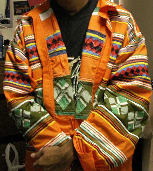 The distinctive Seminole patchwork jackets worn by members of the University of Miami's Iron Arrow Honor Society, the highest honor bestowed by the un