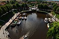 Luftbild vom Museumshafen Carolinensiel