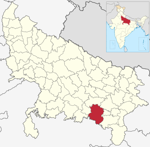 Location of Allahabad district in Uttar Pradesh