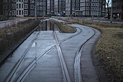 Het inhaaltramspoor, een van de laatste herinneringen aan station Sloterdijk-Zuid, (2012)