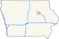 English: Map of Iowa Highway 934. Created using Inkscape and Quantum GIS.