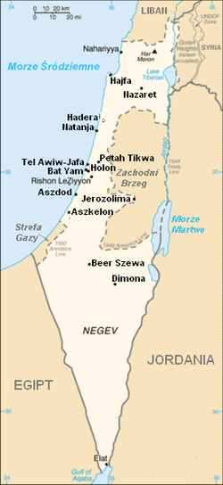 Mapa Izraela