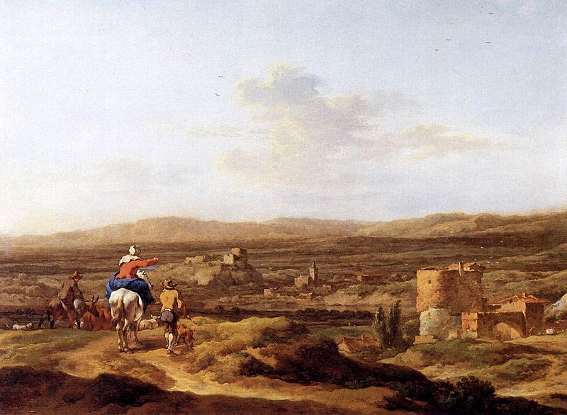 File:Italian Landscape with Mountain Plateau 1655 Nicolaes Berchem.jpg