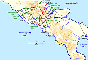 German prepared defensive lines south of Rome ItalyDefenseLinesSouthofRome1943 4.jpg