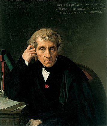 Ingres, Retrato de Cherubini 1841, Museo de Arte de Cincinnati.