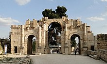 The south gate in the ancient city of Jerash Jerash - South Gate.jpg