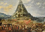Joos de Momper: Toren van Babel met figuren van Frans Francken (II)