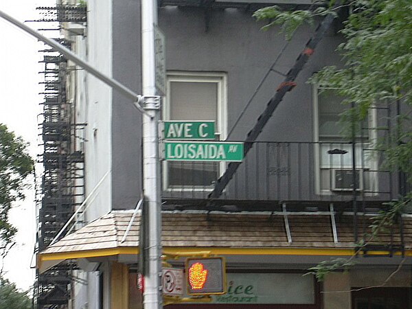 Avenue C was designated Loisaida Avenue, in recognition of the Puerto Rican heritage of the neighborhood.