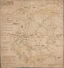 Map of Kajaani Province from 1650