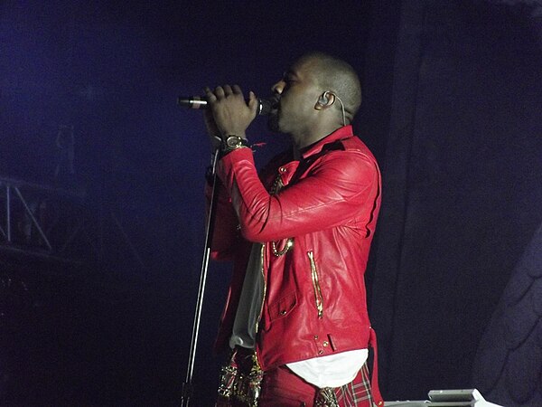 The mostly red outfit worn by West during some performances of "Power".