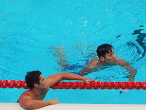 Kazan 2015 - Ning Zetao after 100 metres frestyle M final.JPG