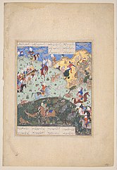 Rustam and the Seven Warriors at the hunting-ground of Afrasiyab