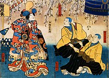 Kyō-ganoko Musume Dōjō-ji (сәуір, 1852 Эдо Ичимура-за) .jpg