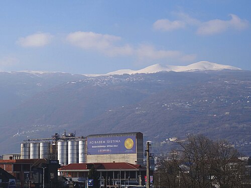 Landscape with the silos of Zito Polog Tetovo, North Macedonia