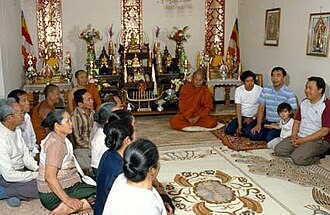 Group of Lao people and monks at a religious ceremony in Sydney Lao people at a religious ceremony in Sydney.jpg