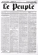 Journal républicain Le Peuple.