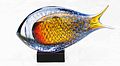 Hand-made crystal fish by Lennart Nissmark of Studio Glashyttan in Åhus, Sweden