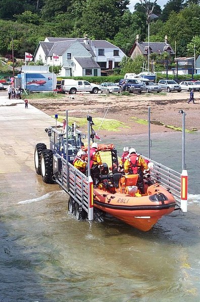 File:Lifeboat Launch at Lamlash - geograph.org.uk - 1462873.jpg