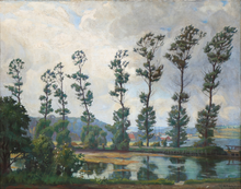 Lili Elbe, 1908, Poplars along Hobro Fjord Lili Elbe - Poplerne langs Hobro Fjord - 1908.png