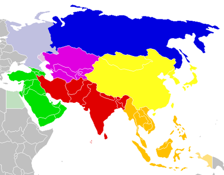 亚洲分区:   北亚   中亚   西亚   南亚   东亚   东南亚