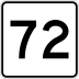 Route 72 marker