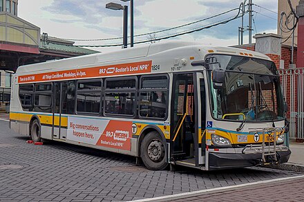 A typical New Flyer XDE40 Hybrid bus