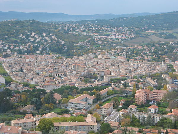 Manosque seen from the Mont d'Or