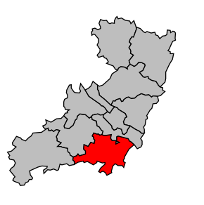 Kanton na mapě arrondissementu Saumur