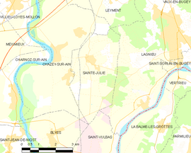 Mapa obce Sainte-Julie